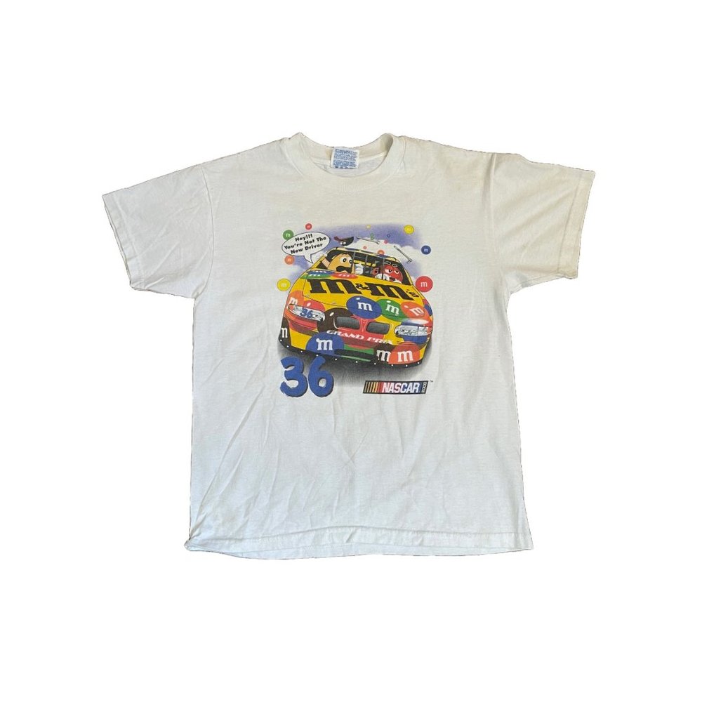 Vintage Rare Nascar M&Ms Shirt Ken Schrader Racing Tee Funny